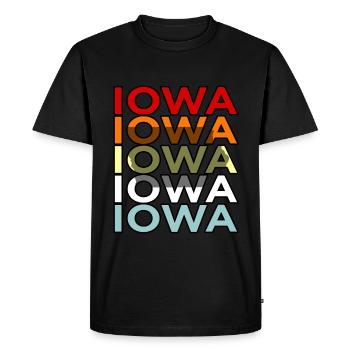Iowa Resident Gift - Men's Premium Organic T-Shirt - black - Front - Nico (187cm)