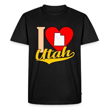 J’adore le cadeau de l’Utah - T-shirt Premium bio Homme - noir - Devant - Nico (187cm)