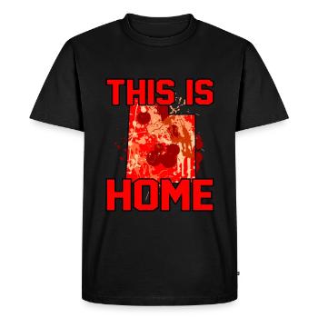 Accueil Utah Cadeau - T-shirt Premium bio Homme - noir - Devant - Nico (187cm)