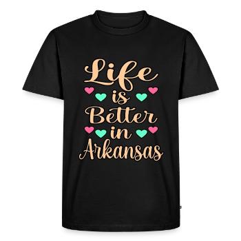 Cadeau de la vie en Arkansas - T-shirt Premium bio Homme - noir - Devant - Nico (187cm)
