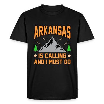 Visitez Arkansas Gift - T-shirt Premium bio Homme - noir - Devant - Nico (187cm)