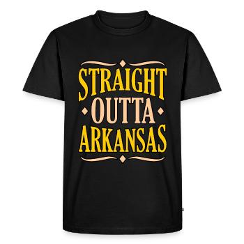 Directement de Arkansas Gift - T-shirt Premium bio Homme - noir - Devant - Nico (187cm)