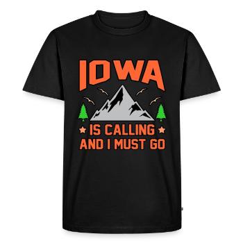 Cadeau aventureux de l’Iowa - T-shirt Premium bio Homme - noir - Devant - Nico (187cm)