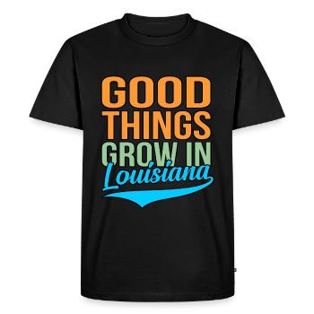 Cadeau Grew In Louisiana - T-shirt Premium bio Homme - noir - Devant - Nico (187cm)