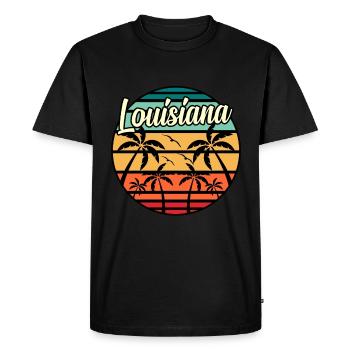 Louisiana Travels Cadeau - T-shirt Premium bio Homme - noir - Devant - Nico (187cm)