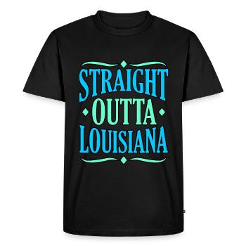 Directement de Louisiana Gift - T-shirt Premium bio Homme - noir - Devant - Nico (187cm)