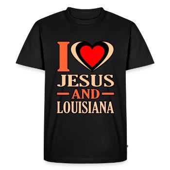 Aimer Jésus Louisiane Cadeau - T-shirt Premium bio Homme - noir - Devant - Nico (187cm)