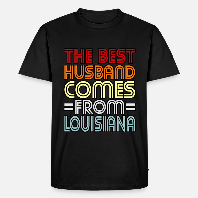Louisiana-ehemann-geschenk - Männer Premium Bio T-Shirt - Schwarz