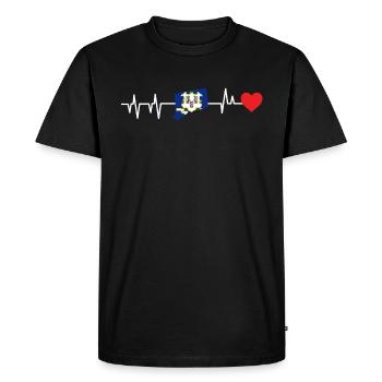 Cadeau de battement de cœur du Connecticut - T-shirt Premium bio Homme - noir - Devant - Nico (187cm)