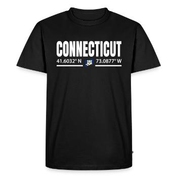 Cadeau de voyage dans le Connecticut - T-shirt Premium bio Homme - noir - Devant - Nico (187cm)