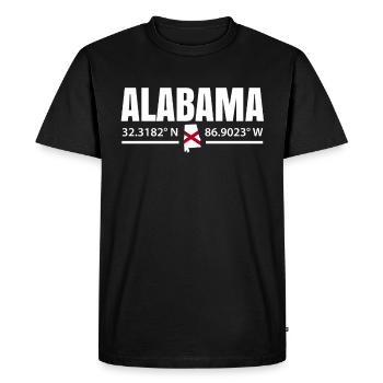 Alabama fier cadeau - T-shirt Premium bio Homme - noir - Devant - Nico (187cm)