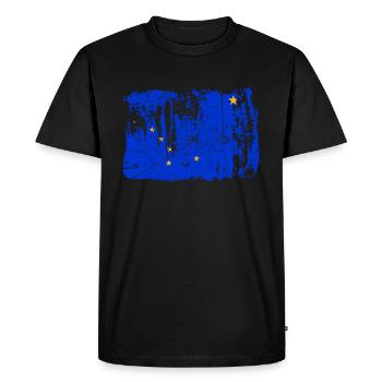 Alaska Flag Gift - Men's Premium Organic T-Shirt - black - Front - Nico (187cm)