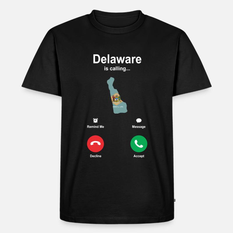 Reisendes Delaware geschenk - Männer Premium Bio T-Shirt - Schwarz