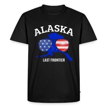 Alaska Last Frontier Gift - Men's Premium Organic T-Shirt - black - Front - Nico (187cm)
