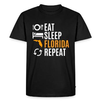 Eat Sleep Florida Repeat Gift - T-shirt Premium bio Homme - noir - Devant - Nico (187cm)