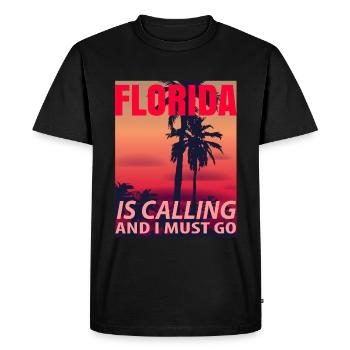 Cadeau aventureux en Floride - T-shirt Premium bio Homme - noir - Devant - Nico (187cm)