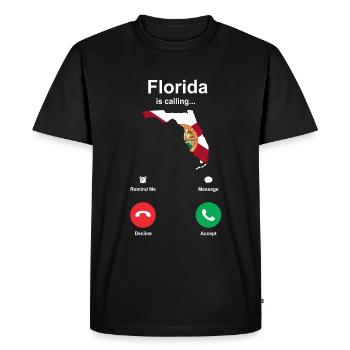 Visitez le cadeau de la Floride - T-shirt Premium bio Homme - noir - Devant - Nico (187cm)