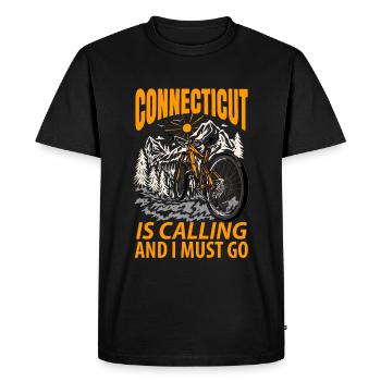 Cadeau de voyage dans le Connecticut - T-shirt Premium bio Homme - noir - Devant - Nico (187cm)