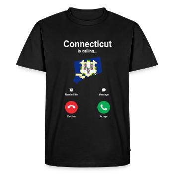 Cadeau de voyage dans le Connecticut - T-shirt Premium bio Homme - noir - Devant - Nico (187cm)