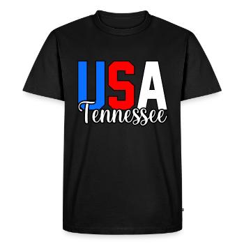 Usa tennessee gift - Men's Premium Organic T-Shirt - black - Front - Nico (187cm)