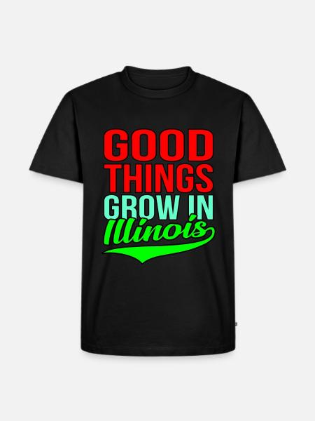Grow In Illinois Gift - Men's Premium Organic T-Shirt - black