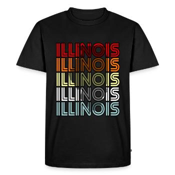 Illinois resident gift - Men's Premium Organic T-Shirt - black - Front - Nico (187cm)