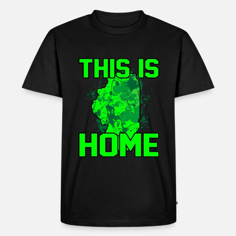Zuhause Illinois Geschenk - Männer Premium Bio T-Shirt - Schwarz