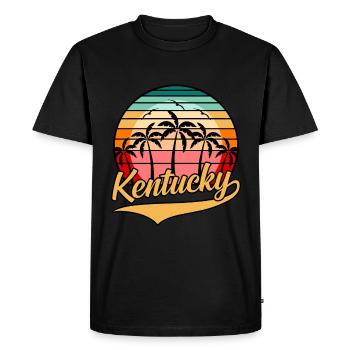 Cadeau de voyage Kentucky - T-shirt Premium bio Homme - noir - Devant - Nico (187cm)