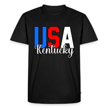 Usa kentucky cadeau - T-shirt Premium bio Homme - noir - Devant - Nico (187cm)