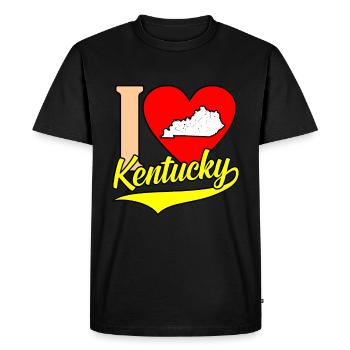 I Heart kentucky cadeau - T-shirt Premium bio Homme - noir - Devant - Nico (187cm)