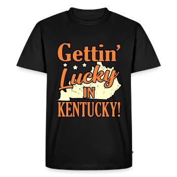 Cadeau Happiness In Kentucky - T-shirt Premium bio Homme - noir - Devant - Nico (187cm)