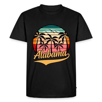 Cadeau de voyage en Alabama - T-shirt Premium bio Homme - noir - Devant - Nico (187cm)