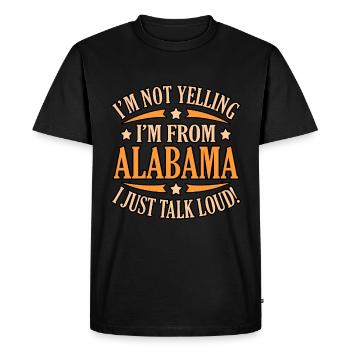 Je viens de l’Alabama cadeau - T-shirt Premium bio Homme - noir - Devant - Nico (187cm)