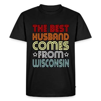 Best Husband wisconsin gift - Men's Premium Organic T-Shirt - black - Front - Nico (187cm)