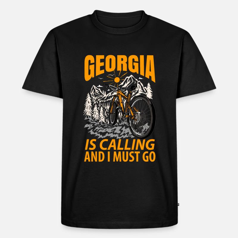 Besuch In Georgia Geschenk - Männer Premium Bio T-Shirt - Schwarz