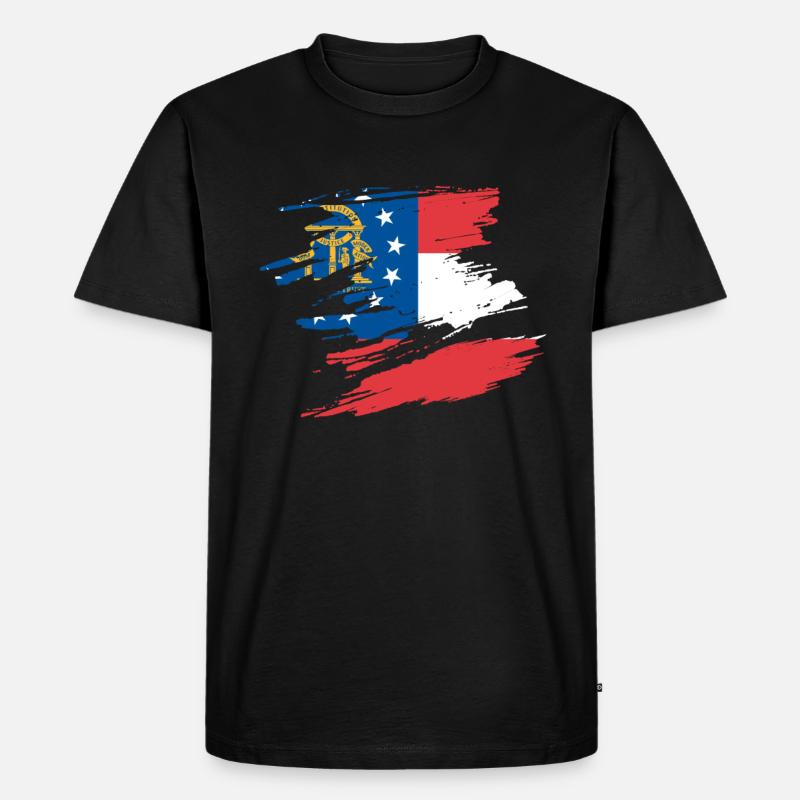Georgia-stolz-geschenk - Männer Premium Bio T-Shirt - Schwarz