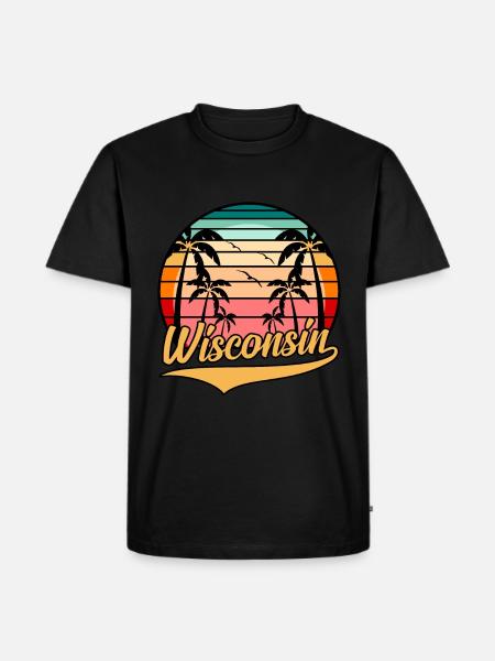 Wisconsin travel gift - Men's Premium Organic T-Shirt - black
