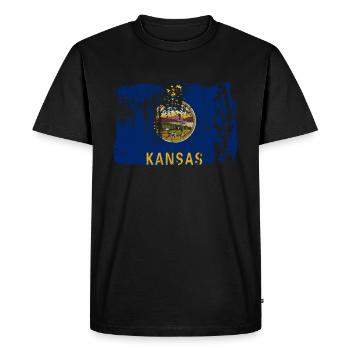 Kansas Home Pride Cadeau - T-shirt Premium bio Homme - noir - Devant - Nico (187cm)