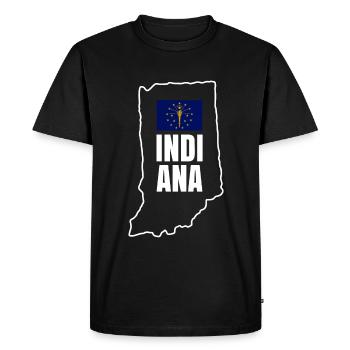 Indiana house gift - Men's Premium Organic T-Shirt - black - Front - Nico (187cm)