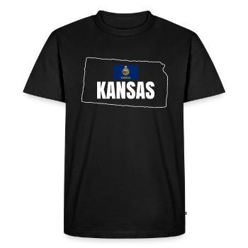Cadeau aventureux du Kansas - T-shirt Premium bio Homme - noir - Devant - Nico (187cm)