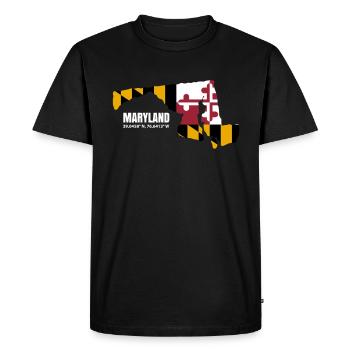 Beau cadeau du Maryland - T-shirt Premium bio Homme - noir - Devant - Nico (187cm)