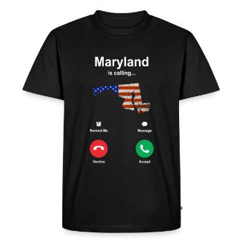 Visit Maryland Gift - Men's Premium Organic T-Shirt - black - Front - Nico (187cm)