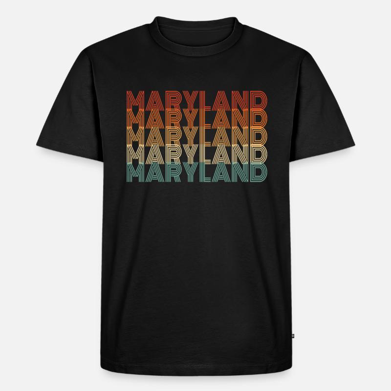 Geschenk Der Bewohner Von Maryland - Männer Premium Bio T-Shirt - Schwarz