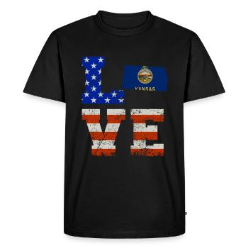 Cher cadeau du Kansas - T-shirt Premium bio Homme - noir - Devant - Nico (187cm)