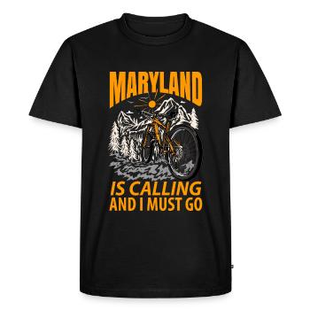 Maryland Traveler Cadeau - T-shirt Premium bio Homme - noir - Devant - Nico (187cm)