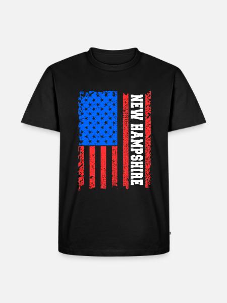 New Hampshire Usa flag gift - Men's Premium Organic T-Shirt - black