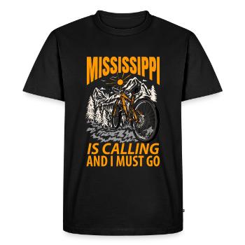 Voyage Mississippi Cadeau - T-shirt Premium bio Homme - noir - Devant - Nico (187cm)