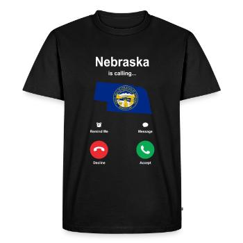 Visit Nebraska Gift - Men's Premium Organic T-Shirt - black - Front - Nico (187cm)