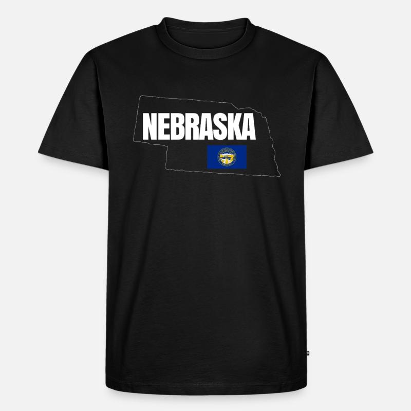 Nebraska reisen geschenk - Männer Premium Bio T-Shirt - Schwarz