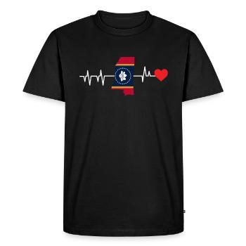 Cadeau de battement de cœur du Mississippi - T-shirt Premium bio Homme - noir - Devant - Nico (187cm)